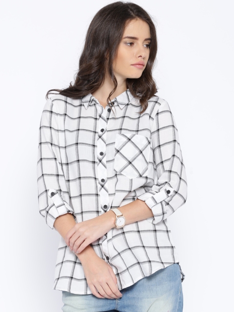 

ONLY Black & White Checked Shirt