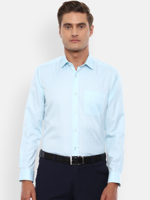 

Louis Philippe Men Blue Slim Fit Checked Casual Shirt