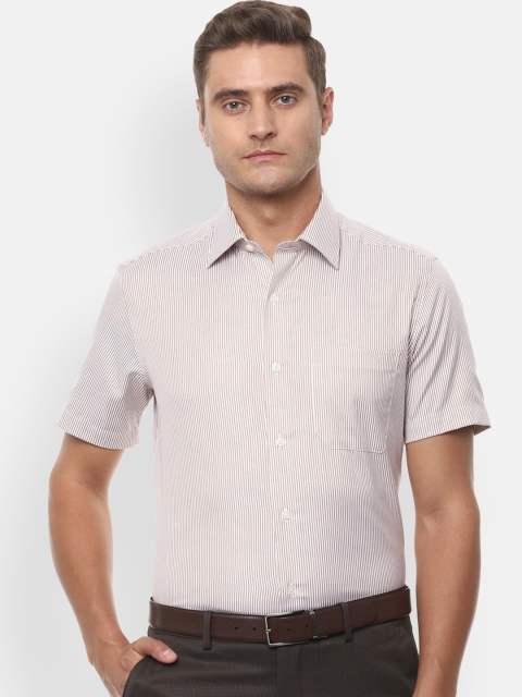 

Louis Philippe Men Beige Regular Fit Checked Casual Shirt