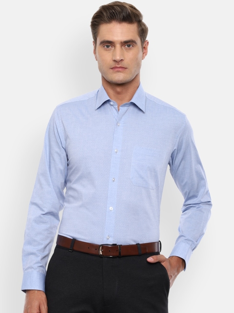 

Louis Philippe Men Blue Slim Fit Self Design Casual Shirt
