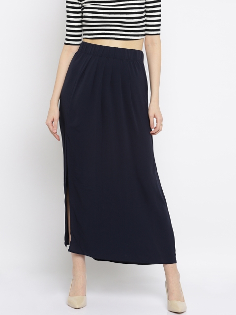 

ONLY Navy Flared Maxi Skirt, Navy blue