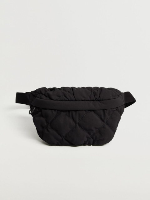 

MANGO Women Black Quilted Waist Pouch