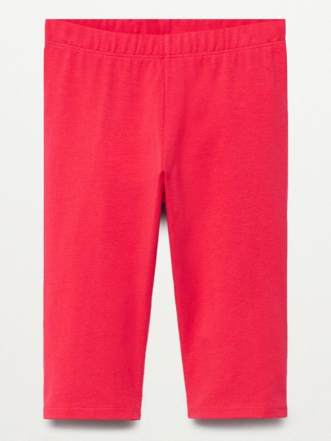 

Mango Kids Girls Red Solid Sustainable Leggings