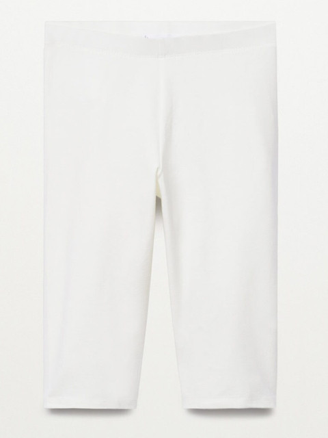 

Mango Kids Girls White Solid Sustainable Leggings