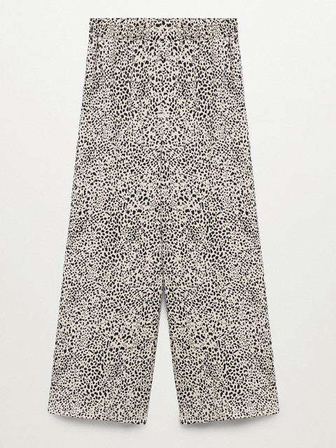 

Mango Kids Girls Off White & Black Leopard Print Sustainable Culottes