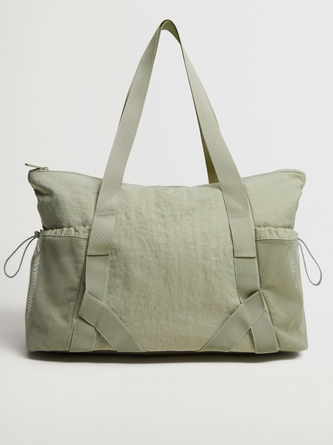 

MANGO Green Solid Sports Shoulder Bag Engineered with Technical Fabric