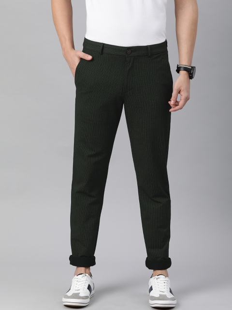 

Louis Philippe Sport Men Charcoal Grey Textured Slim Fit Low-Rise Regular Trousers