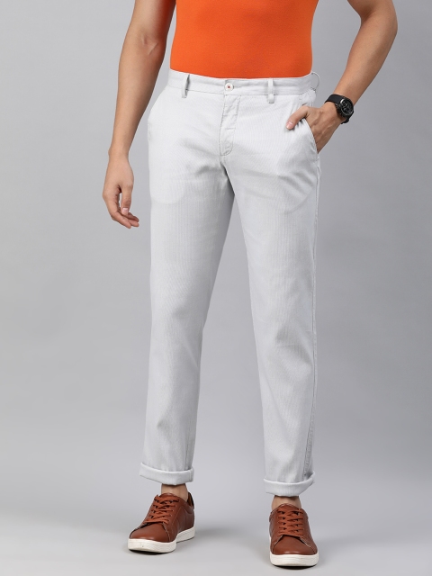 

Louis Philippe Sport Men Grey Slim Fit Low-Rise Regular Trousers