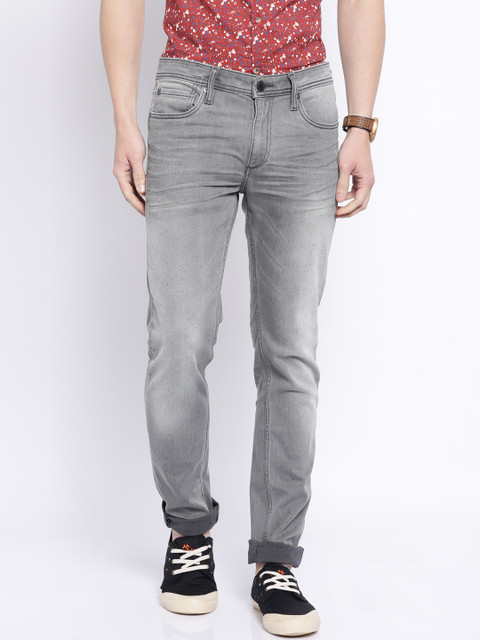 

Jack & Jones Grey Low-Rise Ben Skinny Fit Stretchable Jeans
