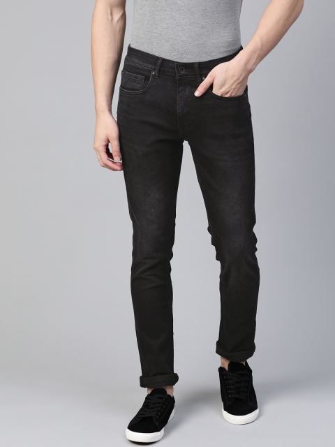 

Louis Philippe Jeans Men Black Slim Fit Light Fade Stretchable Jeans