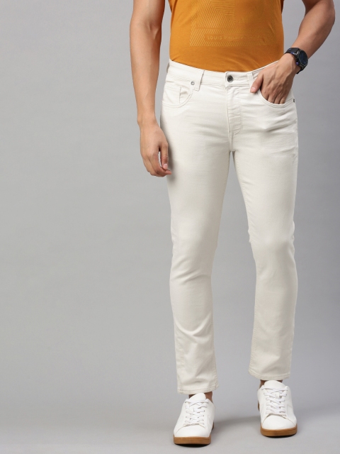 

Louis Philippe Jeans Men White Smart Slim Fit Low-Rise Stretchable Jeans