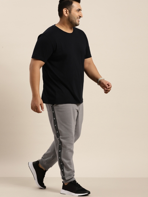 

Sztori Men Plus Size Grey Solid Joggers