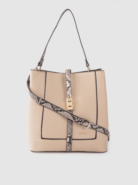 

United Colors of Benetton Beige Structured Shoulder Bag