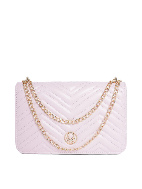 

United Colors of Benetton Pink Quilted Sling Bag
