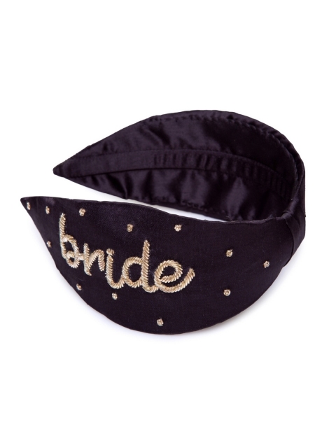 

Knotty Tail Black Bride To Be Embellished Headband