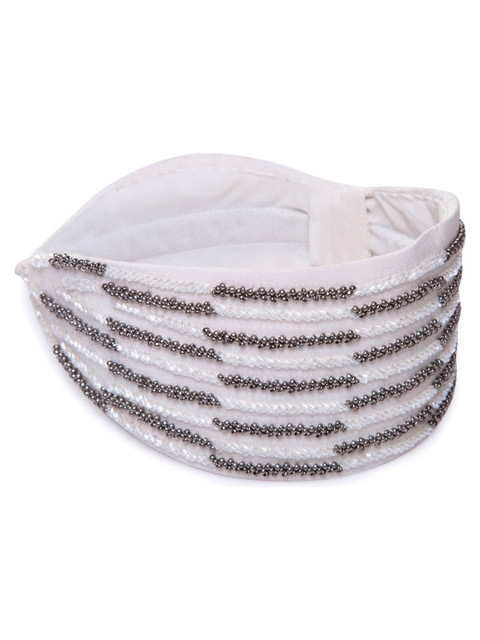 

Knotty Tail Women White Embellished Headband