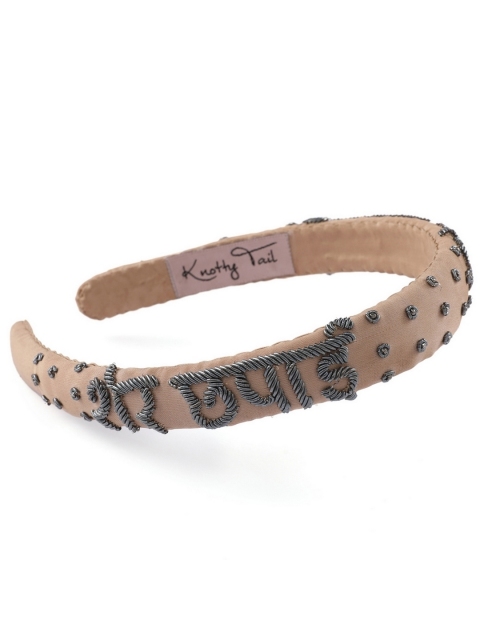 

Knotty Tail Women Brown Sher Chappai Embellished Headband