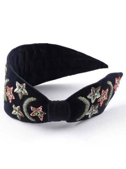 

Knotty Tail Black Starry Night Embellished Headband