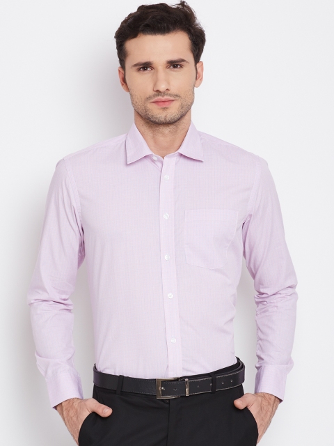 

Urban Nomad Men Pink Slim Fit Checked Formal Shirt