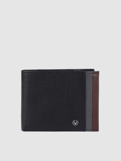 

Allen Solly Men Black Textured Leather Two Fold Wallet
