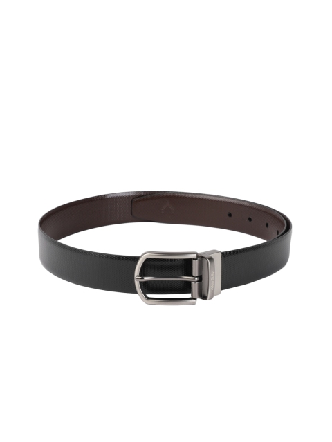 

Allen Solly Men Black & Brown Reversible Leather Textured Formal Belt