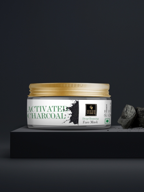 

Good Vibes Activated Charcoal Deep Cleansing Face Mask 250 g, Transparent