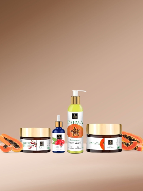 

Good Vibes Set of 4 Rosehip and Papaya Skin Care Combo 250 ml, Transparent