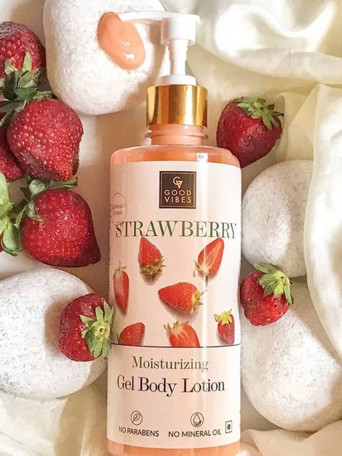 

Good Vibes Strawberry Moisturizing Ultralight Gel Body Lotion 500 ml, Transparent