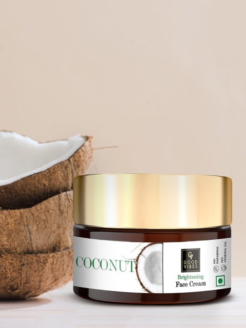 

Good Vibes Brightening Face Cream - Coconut - 100 g, Transparent