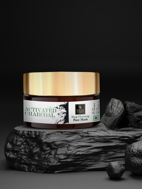 

Good Vibes Activated Charcoal Deep Cleansing Face Mask 100 g, Transparent