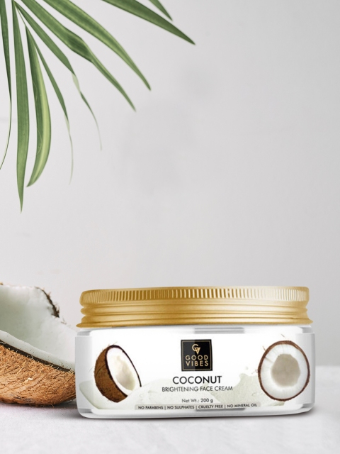

Good Vibes Coconut Brightening Face Cream 200 g, Transparent