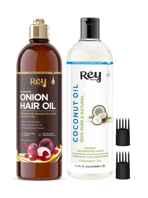 

Rey Naturals Hair Oil Combo 400 ml, Transparent