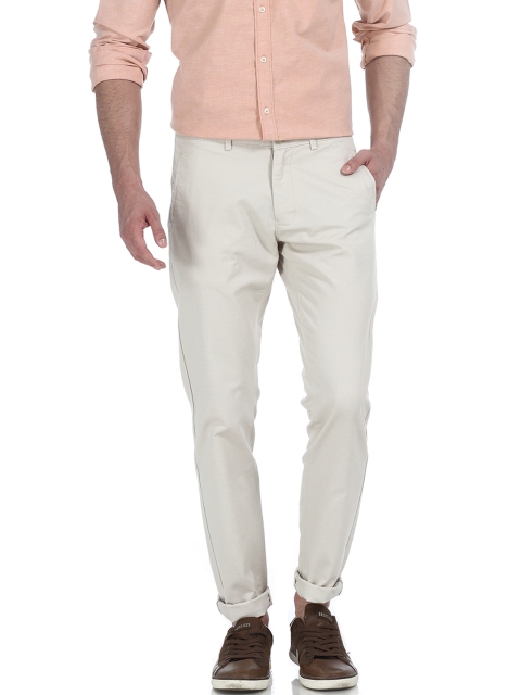 

Basics Men Beige Tapered Fit Solid Chinos