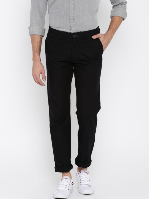 

Basics Black Slim Fit Chino Trousers