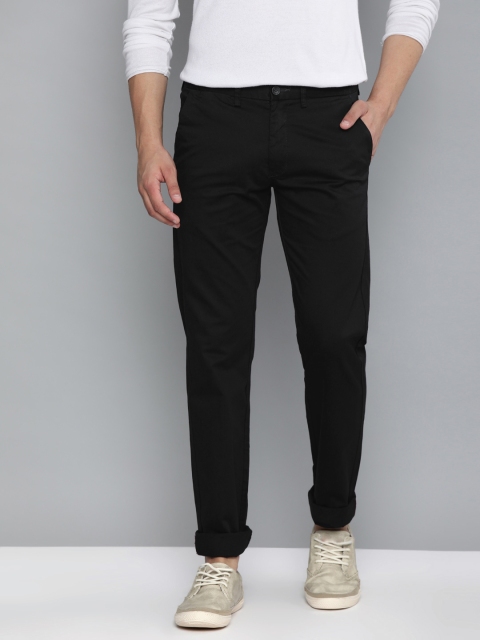 

Basics Men Black Tapered Fit Solid Regular Trousers