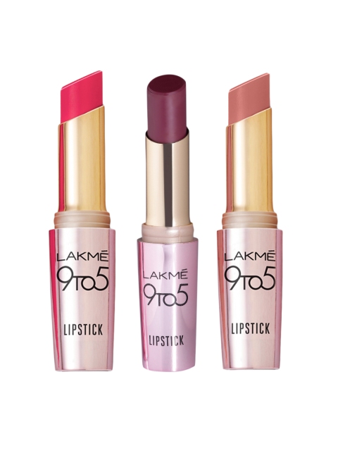 

Lakme Set of 3 Primer + Matte Lipsticks, Nude