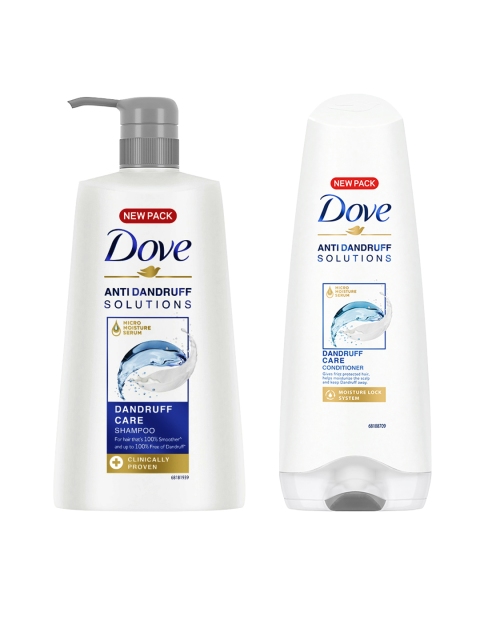 

Dove Unisex Set of Anti Dandruff Solutions Shampoo & Conditioner, White
