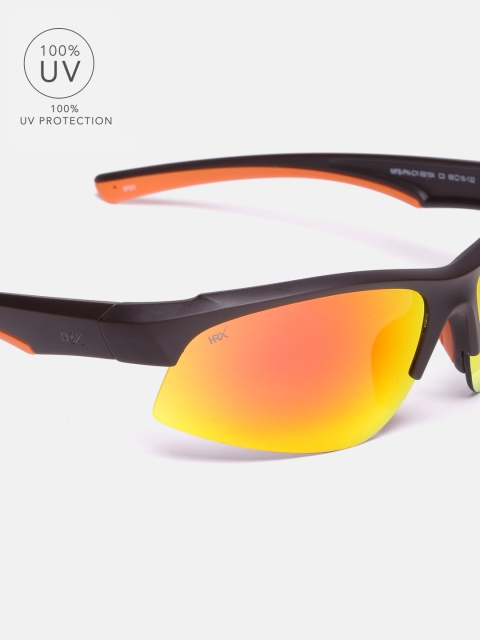 

HRX by Hrithik Roshan Mirrored Sports Sunglasses with UV Protected Lens MFB-PN-CY-59184-C3, Orange