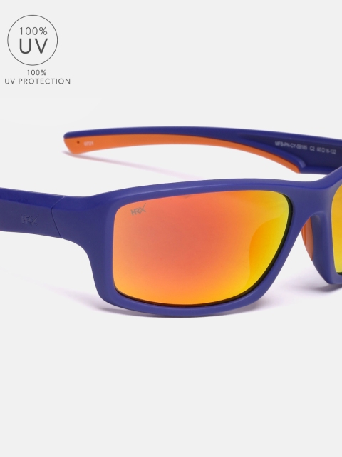 

HRX by Hrithik Roshan Unisex Mirrored UV Protected Rectangle Sunglasses MFB-PN-CY-59185-C2, Orange
