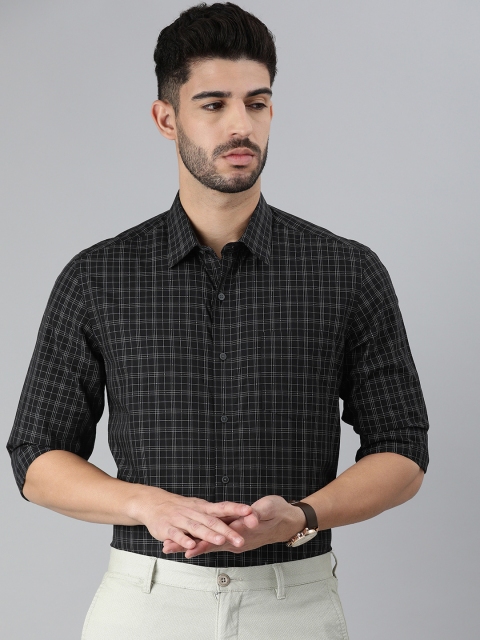 

Arrow New York Men Black Tartan Checks Checked Casual Shirt