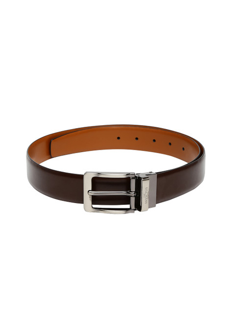 

INVICTUS Men Brown Leather Reversible Belt