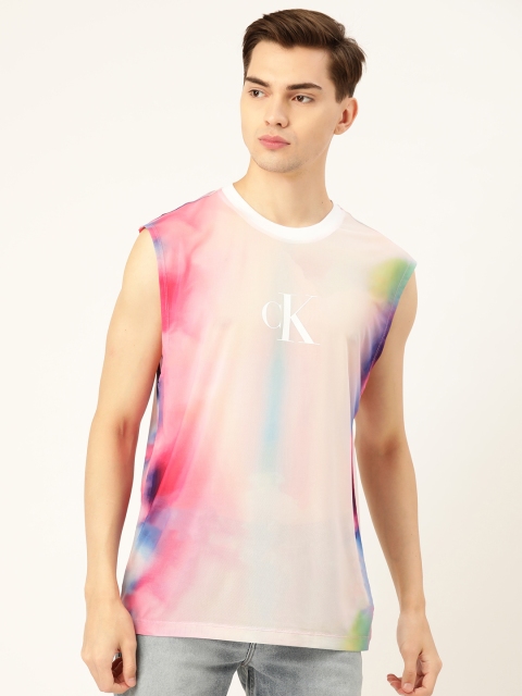 

Calvin Klein Jeans Men Multi Colored Tie and Dye Print T-shirt