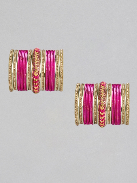 

MUCH MORE Set of 54 Pink Gold-Plated Bangles