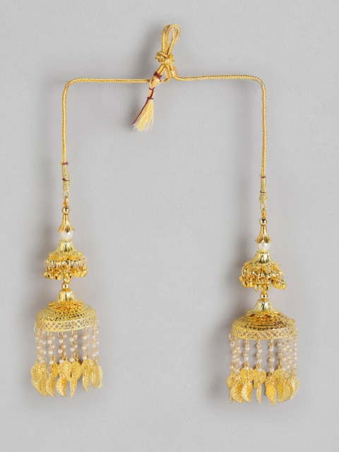 

MUCH MORE Set of 2 Off-White & Gold-Toned Beaded Kaleeras