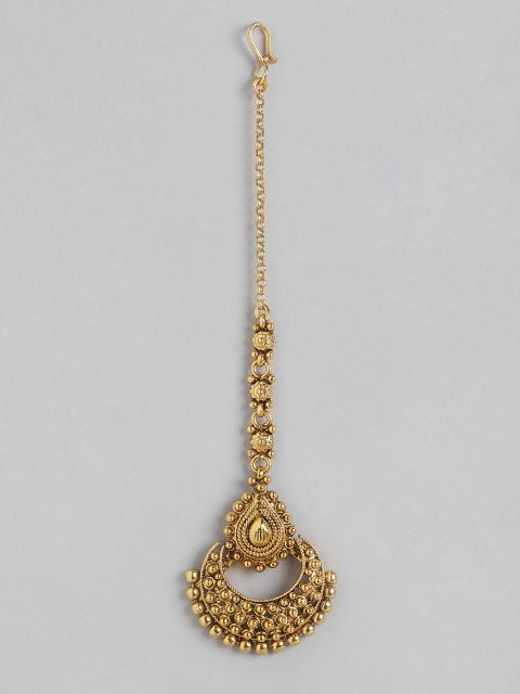 

MUCH MORE Gold-Plated Textured Maang Tika