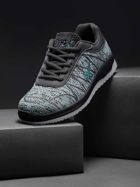 

HRX by Hrithik Roshan Women Grey & Blue Woven Ultra Knit Running Shoes