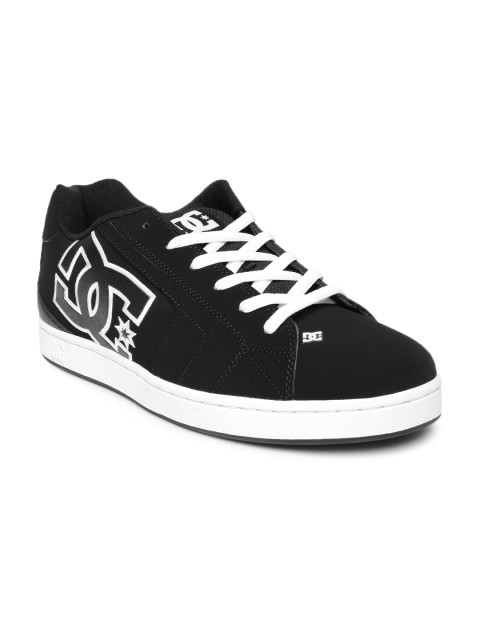 

DC Men Black Net Suede Sneakers