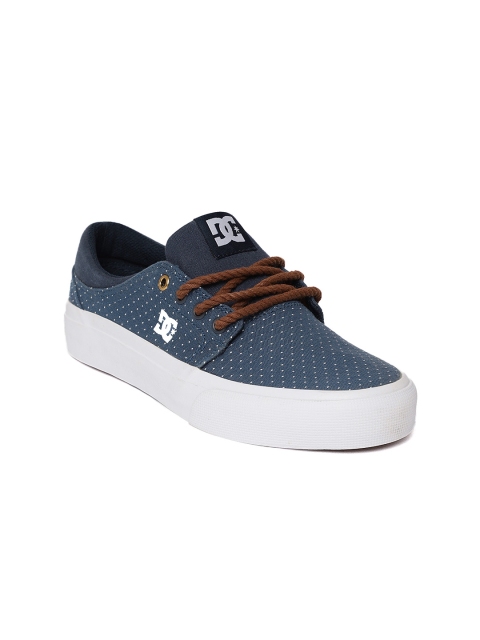 

DC Women Navy Blue & Off-White Woven Design Sneakers
