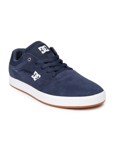 

DC Men Navy Suede Crisis Skateboard Sneakers, Navy blue