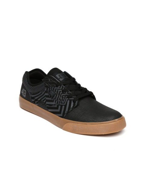 

DC Men Black & Grey Tonik KB Printed Leather Sneakers